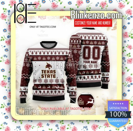 Texas State Bobcats NCCA Rugby Holiday Christmas Sweatshirts