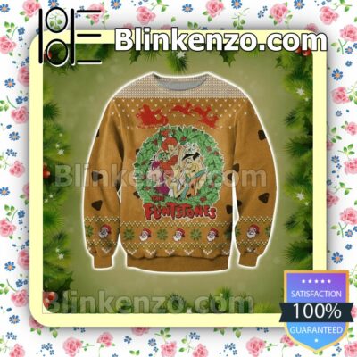 The Flintstones Poster Holiday Christmas Sweatshirts