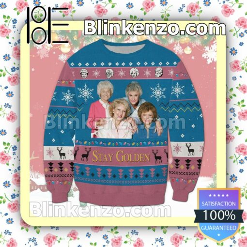 The Golden Girls Stay Golden Snowflake Christmas Jumpers