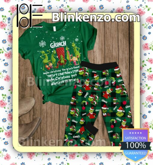 The Grinch Maybe Christmas Perhaps Means A Little Bit More Pajama Sleep Sets