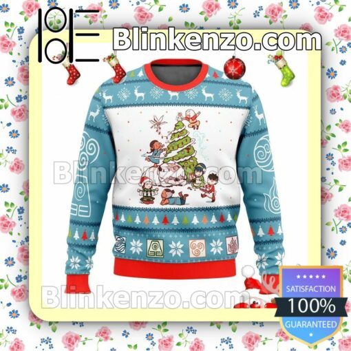 The Last Airbender Avatar Manga Anime Holiday Christmas Sweatshirts