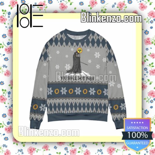 The Lord Of The Rings You Shall Not Pass Christmas Jumpers