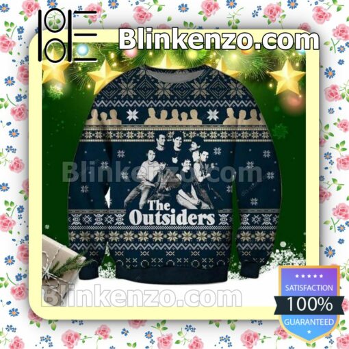 The Outsiders Characters Snowflake Holiday Christmas Sweatshirts