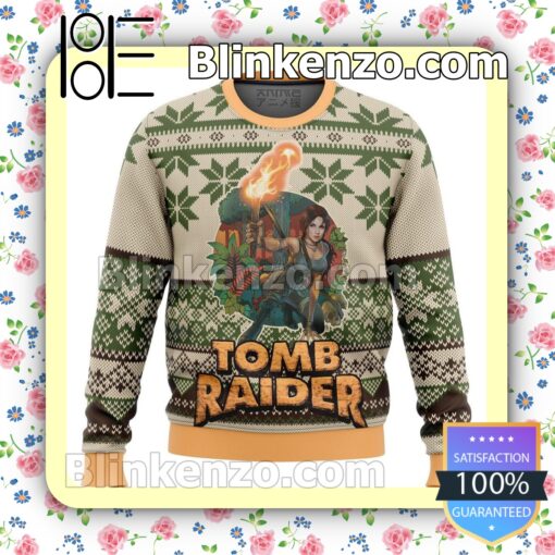 Tomb Raider Alt Premium Holiday Christmas Sweatshirts