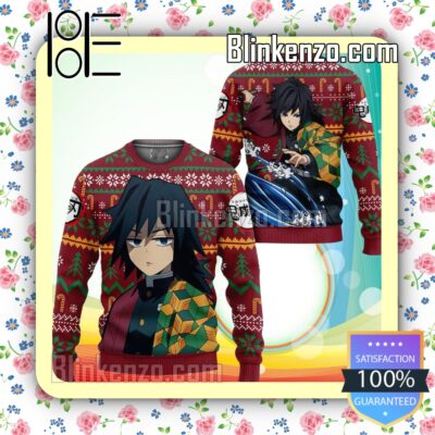 Tomioka Giyu Demon Slayer Anime Knitted Christmas Jumper