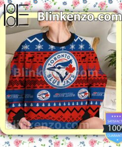 Toronto Blue Jays MLB Ugly Sweater Christmas Funny b