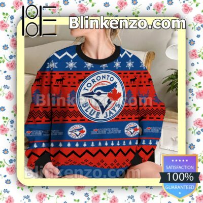 Toronto Blue Jays MLB Ugly Sweater Christmas Funny b