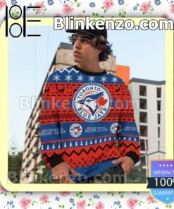 Toronto Blue Jays MLB Ugly Sweater Christmas Funny c