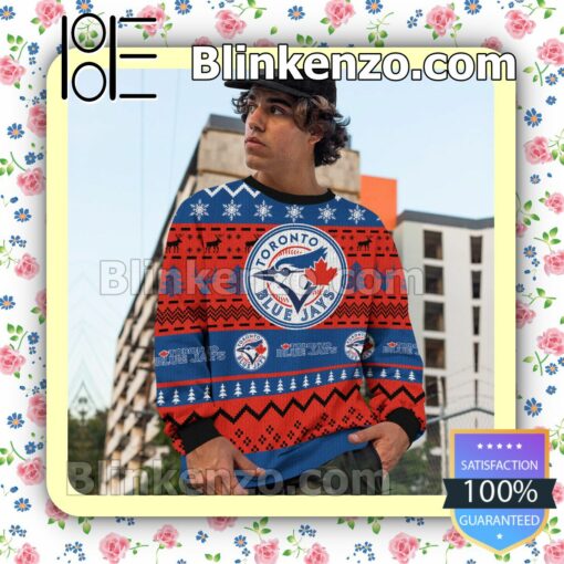 Toronto Blue Jays MLB Ugly Sweater Christmas Funny c