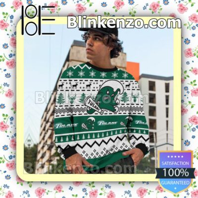 Tulane Green Wave NCAA Ugly Sweater Christmas Funny c