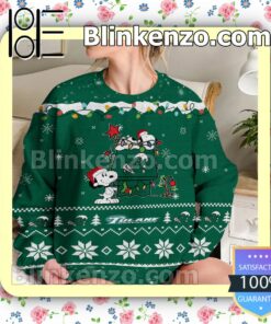 Tulane Green Wave Snoopy Christmas NCAA Sweatshirts b