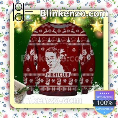 Tyler Durden Brad Pitt Fight Club Holiday Christmas Sweatshirts