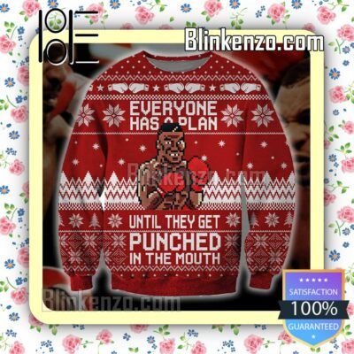 Tyson The Movie Mike Tyson Everyone Has A Plan Until They Get Punched In The Mouth Christmas Jumper