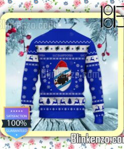 U.C. Sampdoria Logo Holiday Hat Xmas Sweatshirts b