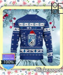 USL Dunkerque Logo Holiday Hat Xmas Sweatshirts b