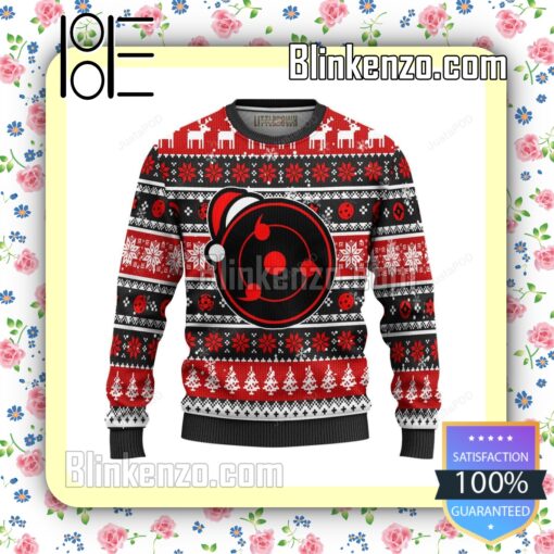 Uchiha Sharingan Naruto Shippuden Manga Anime Knitted Christmas Jumper