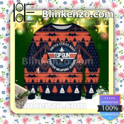 United States Navy Top Gun Holiday Christmas Sweatshirts