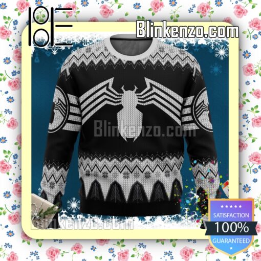 Venom Marvel Venom Symbol Knitted Christmas Jumper