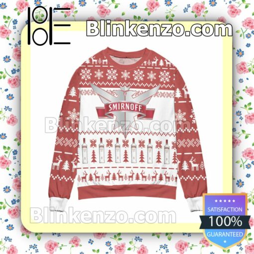 Vodka Smirnoff Red Label Logo Christmas Jumpers