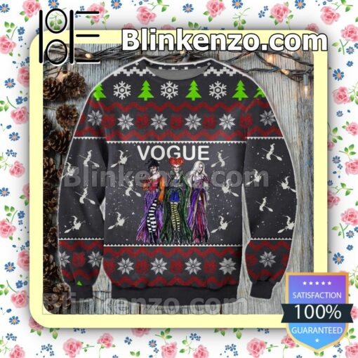 Vogue Hocus Pocus Witches Snowflake Christmas Jumpers