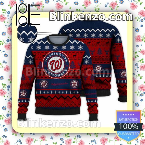 Washington Nationals MLB Ugly Sweater Christmas Funny