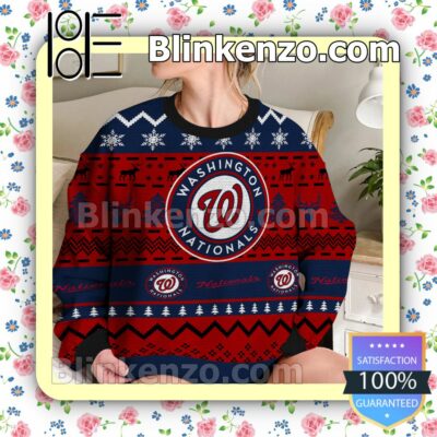 Washington Nationals MLB Ugly Sweater Christmas Funny b
