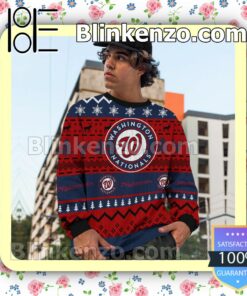 Washington Nationals MLB Ugly Sweater Christmas Funny c