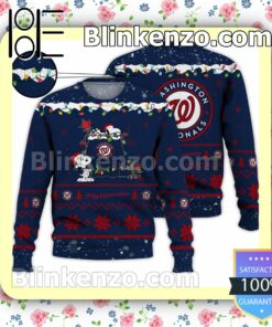 Washington Nationals Snoopy Christmas MLB Sweatshirts