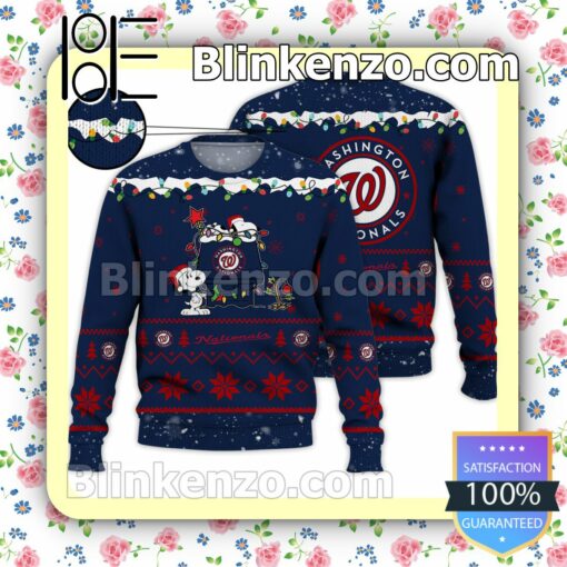 Washington Nationals Snoopy Christmas MLB Sweatshirts