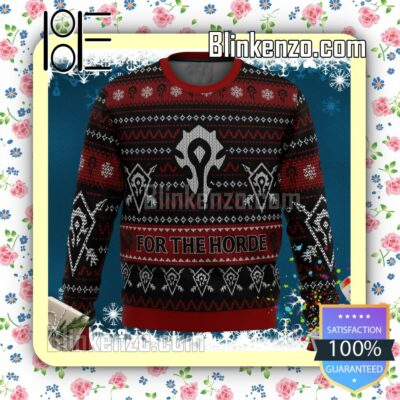 World Of Warcraft For The Horde Knitted Christmas Jumper