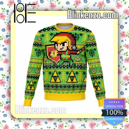 Zelda Holiday Link Pixel Christmas Jumper