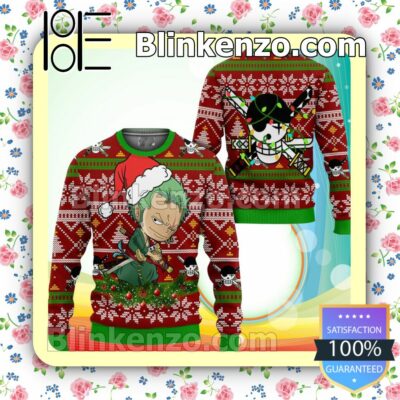 Zoro One Piece Manga Anime Knitted Christmas Jumper