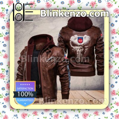 1. FC Heidenheim Club Leather Hooded Jacket a