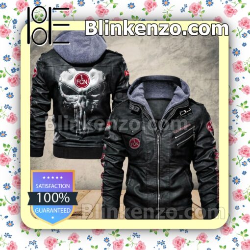 1. FC Nurnberg Club Leather Hooded Jacket
