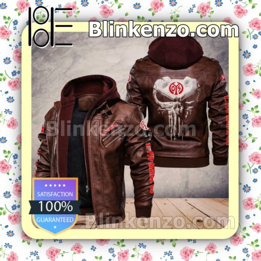 1. FSV Mainz 05 Club Leather Hooded Jacket a