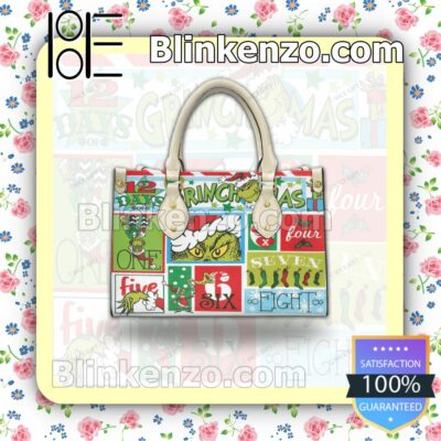 12 Days Of Grinchmas Leather Totes Bag b