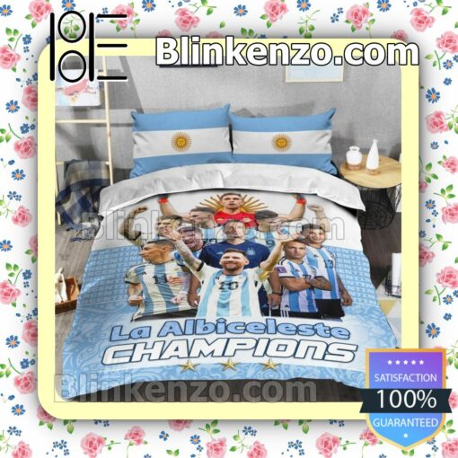 Argentina National Team La Albiceleste Champion Bedding Set Queen Full