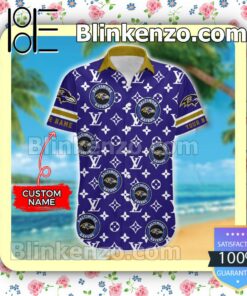 Wonderful Baltimore Ravens Louis Vuitton Men Shirts