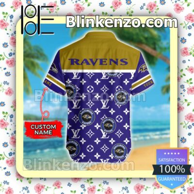 Only For Fan Baltimore Ravens Louis Vuitton Men Shirts