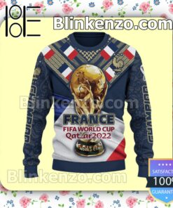 Champion Fifa World Cup Qatar 2022 France National Football Team Christmas Sweatshirts a