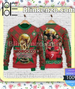 Champion Fifa World Cup Qatar 2022 Morocco National Football Team Christmas Sweatshirts