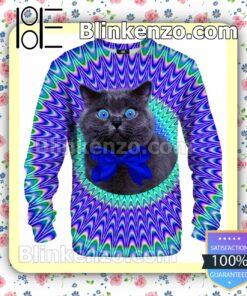 Crazy Cat Psychedelic Christmas Sweatshirts