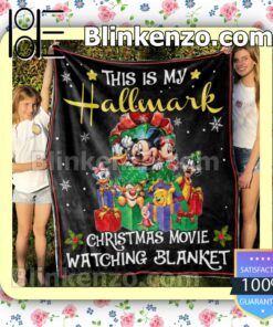 Disney Characters This Is My Hallmark Christmas Movie Watching Throw Blanket