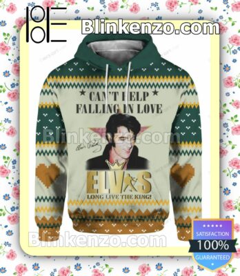 Elvis Presley Can't Help Falling In Love Signature Pullover Hoodie Jacket a