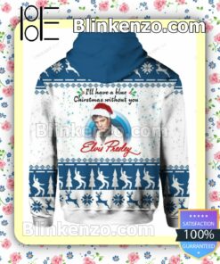 Elvis Presley I'll Have A Blue Christmas Without You Pullover Hoodie Jacket b