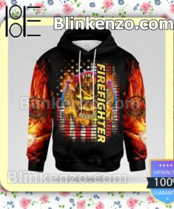 Firefighter Back The Red Winter Hoodie a