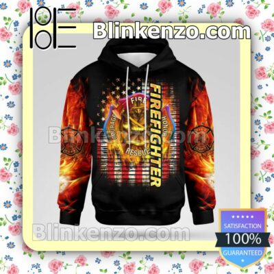 Firefighter Back The Red Winter Hoodie a