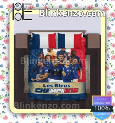 France National Team Lé Bleus Champions Bedding Set Queen Full b