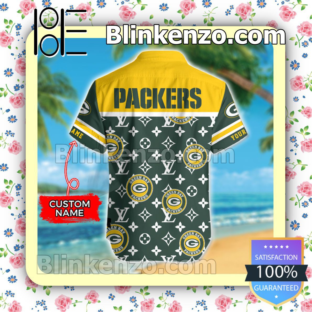 Green Bay Packers Symbol Louis Vuitton Hawaiian Shirt