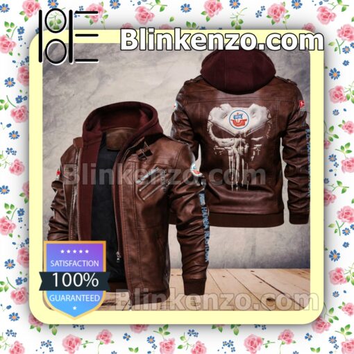 Hansa Rostock Club Leather Hooded Jacket a